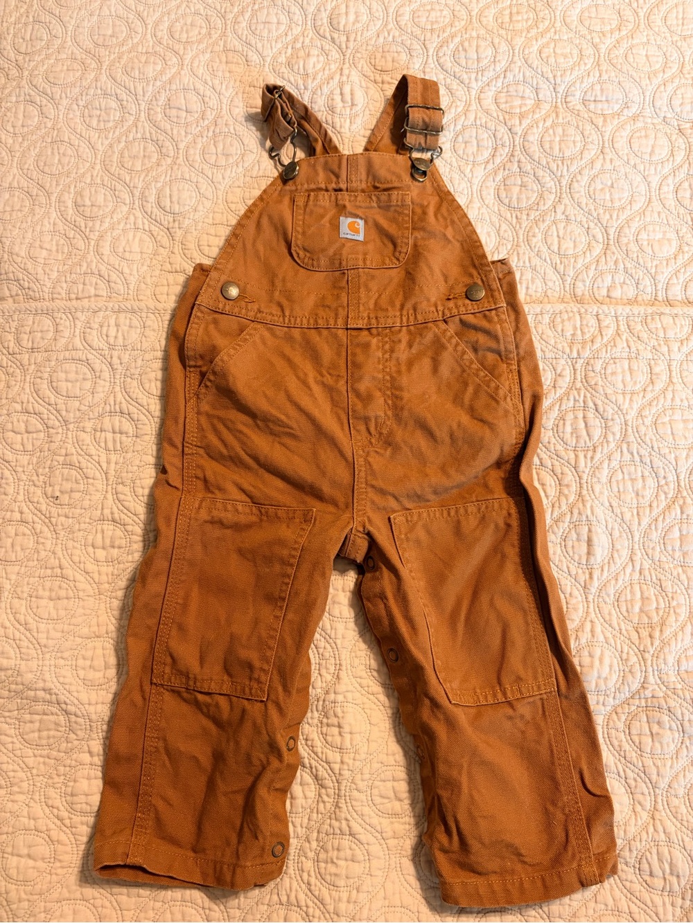 Carhartt Kids' Rust Brown Canvas Overalls